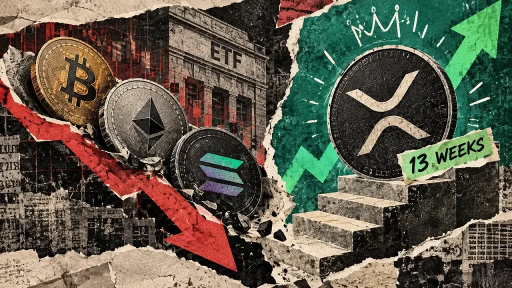XRP ETFs extend inflow streak as rival funds shed $1.25B